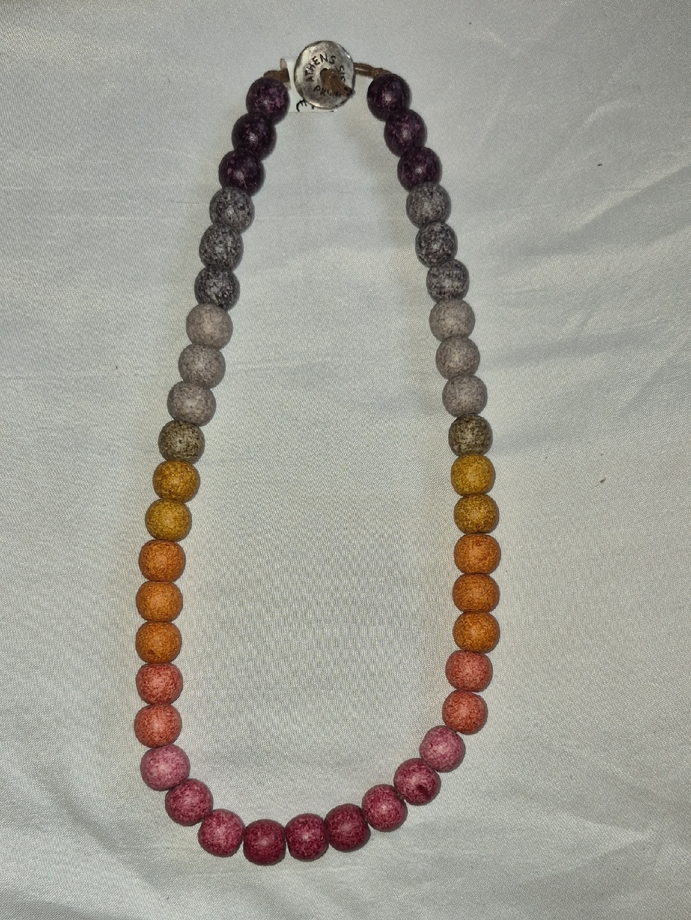 Athens Protasis Ceramic Gradient Necklace - Multicolor (Pink/Orange/Yellow/Gray)